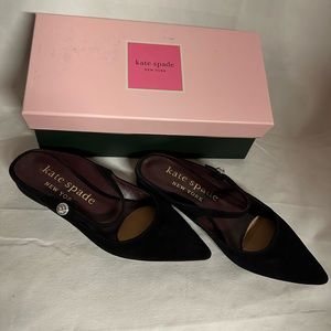 Kate Spade black mule flats